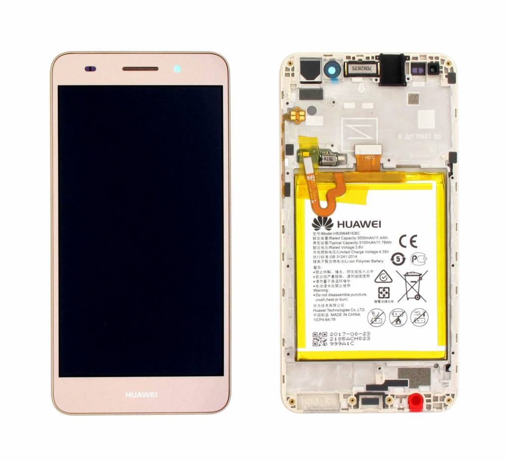 físico conversacion reporte Huawei Y6II (CAM-L21) LCD Display (Incl. frame, battery) - Gold - 02350VUK  - Europespares